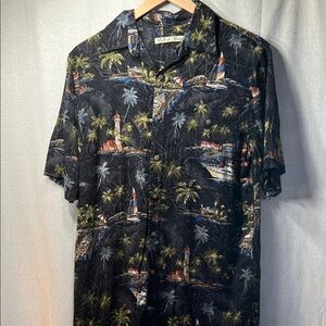 Tropical Print Men's Casual Shirt